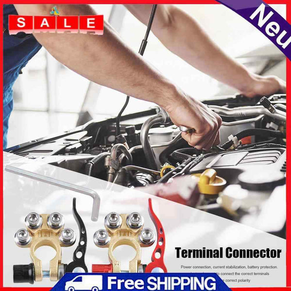 1 Pair Cable Post Clamp Shutdown Connectors Positive + Negative for Car Cars