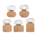 25x Leere Holz Keychain SchlÃ¼ssel Ringe Tags Charme Handtasche Geldbeutel