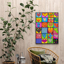 Abstract Hearts Oil Paint By Numbers Kits Canvas Picture Wall Art DIY Craft