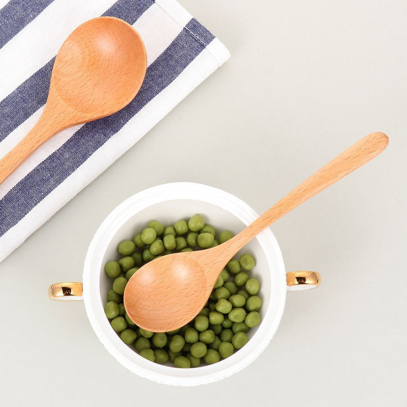 Dessert Japanese-Style Porridge Tea Spoons Tableware Soup Scoop Wooden Spoon