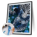 Oil Paint by Numbers Cute Leopard Canvas Artwork Living Room Picture Decoration