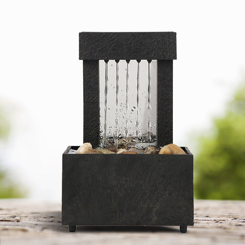 Desktop Water Fountain Tabletop Waterfall Zen Meditation Lucky Fengshui Gifts