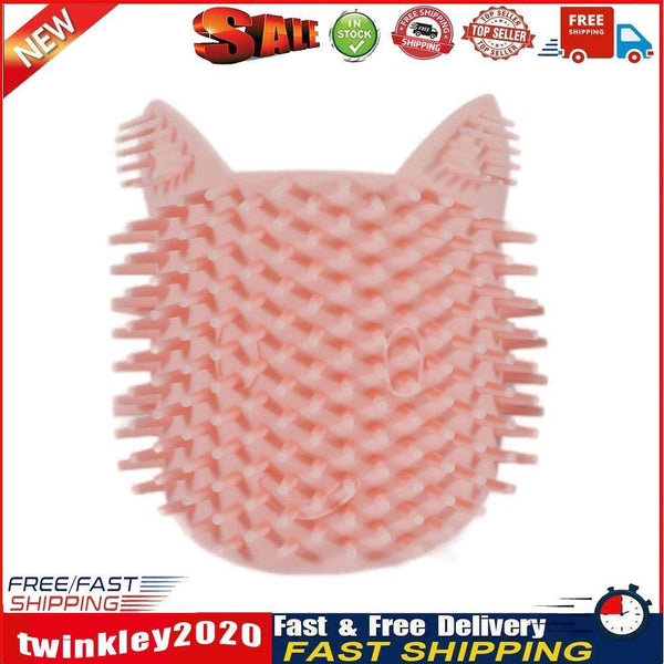 Cat Corner Scratching Rubbing Brush Massage Comb Scratcher Pet Toys (Pink) Newly