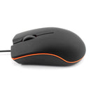 USB Wired Optical Mouse Desktop Laptop PC Ergonomics Office Mice (Black)