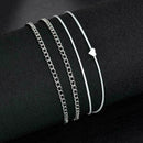 Women Ankle Bracelet SilverAnklet Foot Jewelry Girl's Beach Hotsale Q4Q2 T9J6