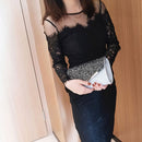 Party Handbags Beaded Rhinestones Clutch Chain Purse Shoulder Evening Bag