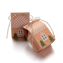 Christmas Tree Holder Cookies Pouch Gift Bags Kraft Paper Christmas Candy Box