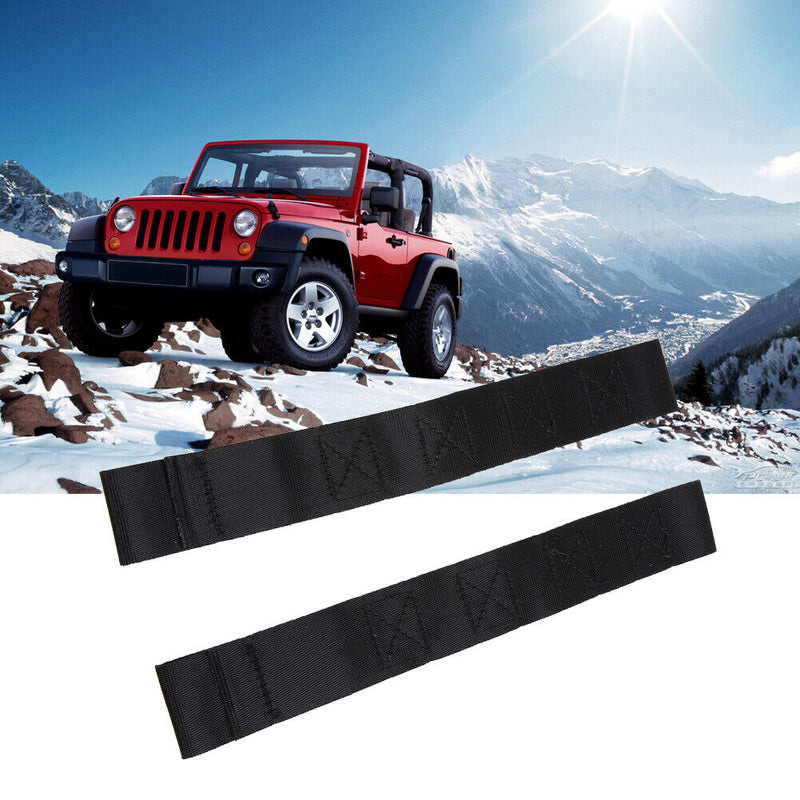 For Jeep Wrangler CJ TJ YJ Adjustable Door Limiting Straps PAIR 1955-2006 Newly