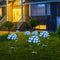 LED Solar Light Hydrangea Flower Lawn Stakes Lamp Outdoor Art Decor (Blue) Newly