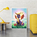 Cartoon Dinosaur DIY Full Drill Painting Round Diamond Drawing Rhinestone Gift