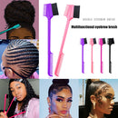 Double Sided Edge Brush with Comb Eyelashes Eyebrow Makeup Brush (Purple) Newly