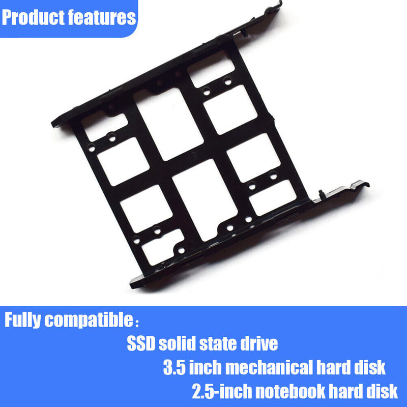 HDD SSD Mounting Bracket for 2.5 inch / 3.5 inch PC Hard Drive Tray Holder Newly