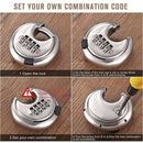 4-Position Combination Disc Padlock Stainless Steel Rust-Proof Door Warehouse