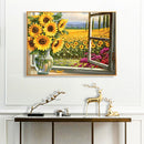 DIY Oil Paint by Numbers Sunflower Coded Hand Painted Acrylic Drawing Home Decor