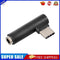 USB-C Headset Adapter 90 Degree Type-C to 3.5mm Audio Converter (Black)