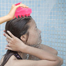 Silicone Scalp Massage Shampoo Brush Body Brush Hair Comb (Rose Red)