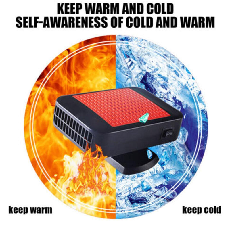 1*Car Windshield Heating Cooling Fan 12V 200W Quick Heater Defroster Demister~