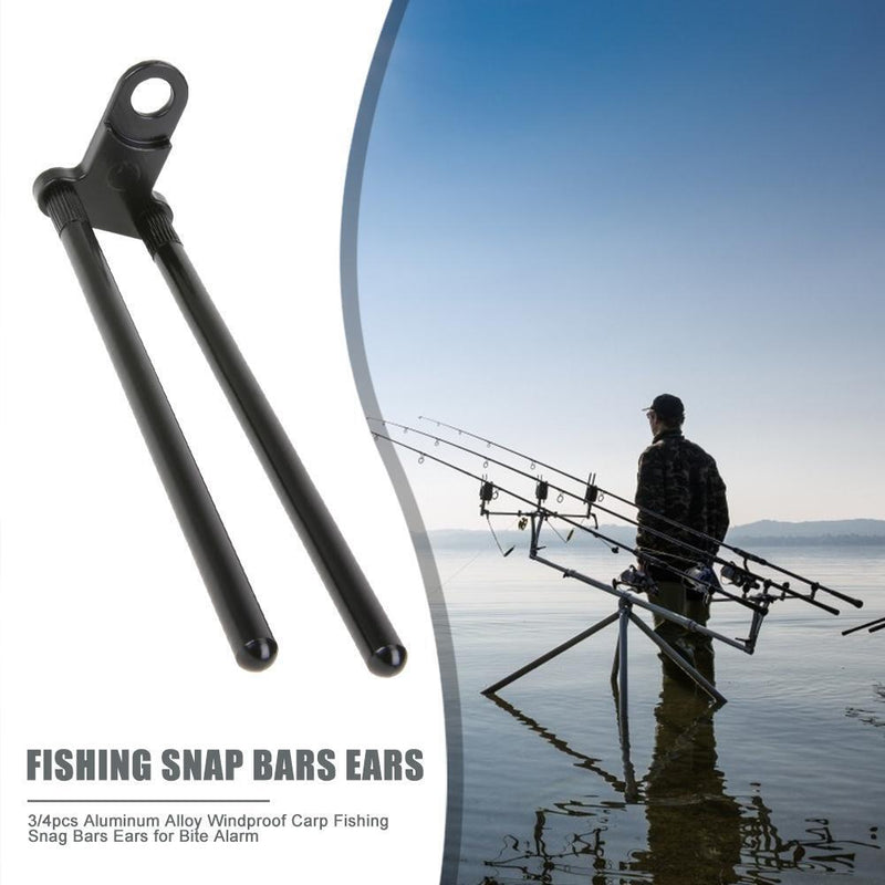 Windproof Stick Connect with Bite Alarm Carp Fishing Accessories (Black) Newly