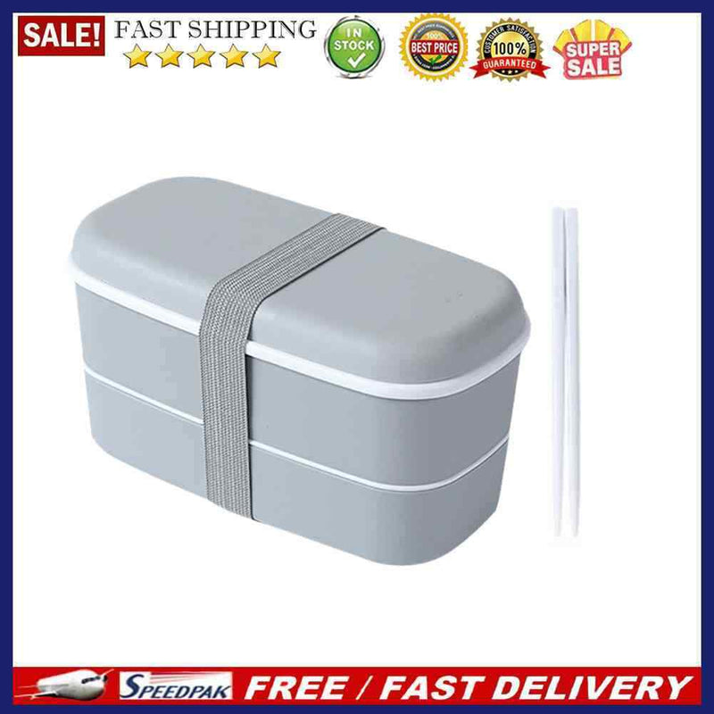 Portable Double Layer Box Kids Picnic Thermal Food Storage Container Supply