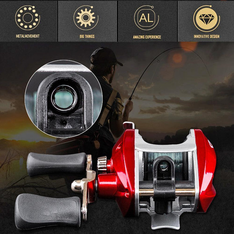 Bearings Waterproof Right Hand Baitcasting Spinning Fishing Reel with Line Newly