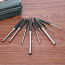 9pcs Multi Size Round Head Pins Set Punch Steel Grip Roll Pins Punch Tool