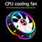 PC Computer Case Fan RGB LED Quiet 100mm Air CPU Cooler for Intel AMD Newly