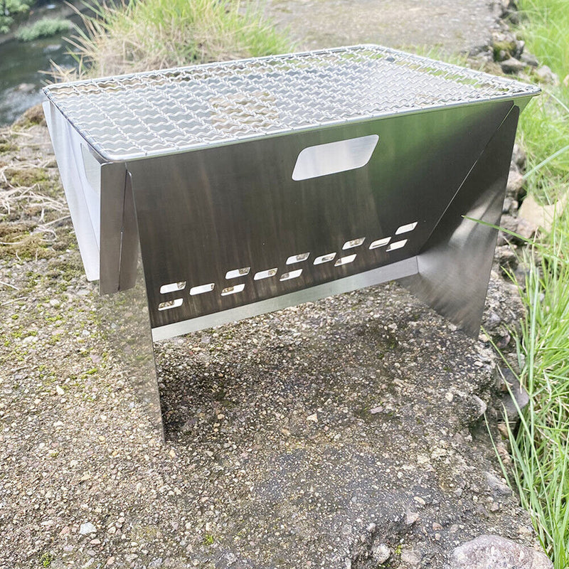 Outdoor Portable BBQ Grills Stainless Steel Small Charcoal Barbecue Wood Stove