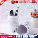 Travel PU Marbling Makeup Brushes Pen Holder Storage Cosmetic Case Box(S)