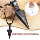Mens Necklace Chain with Arrow Jewellery Pendant Hip Hop Punk Rock Black`