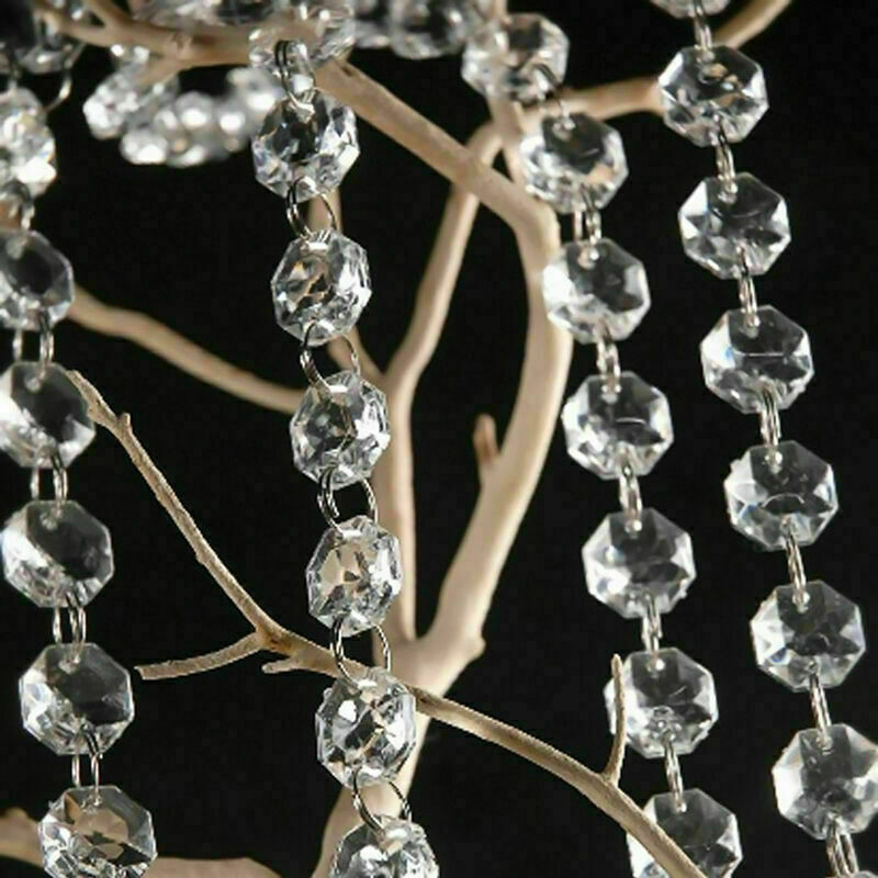 Crystal Acrylic Clear Bead Chandelier Garland Hanging Decor Wedding FT N0P3 G1I6