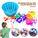 Split Color Mixing Cups for Paints 2/3/4/5 Channels Pouring Cup - Acrylic Paint
