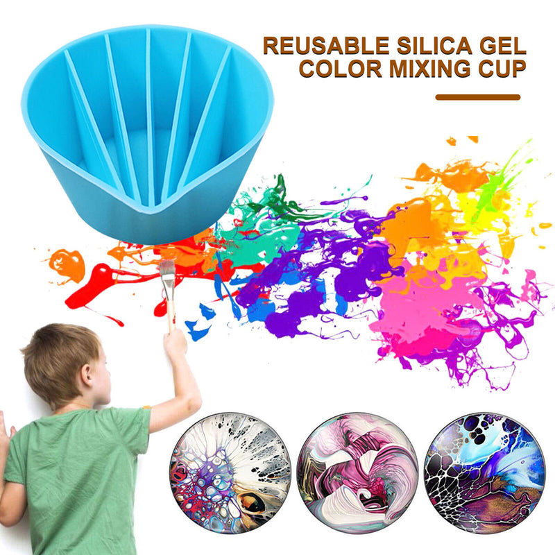 Split Color Mixing Cups for Paints 2/3/4/5 Channels Pouring Cup - Acrylic Paint
