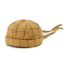 Plaid Docker Pumpkin Cap Women Men Beanie Skullcap Brimless Hat (Yellow)