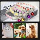 Glowing Pet Collar Bells Anti Lost Neck Ring Random Color (Hollow Hearts) Newly