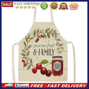 Family Print Kitchen Linen Apron Waterproof Cleaning Bibs Baking Accessories