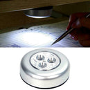 3 LED Push On Off Light Self Stick On Click Battery Button Cabinet R1J3 Q7S0