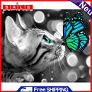 11CT Full Cross Stitch Cat Kiss Butterfly Stamped DIY Kits Handmade Embroidery
