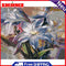 Oil Paint By Numbers Picture DIY Painting Colorful Flower Acrylic Paint Decor