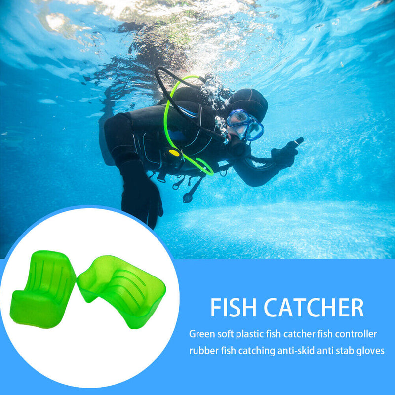 Soft Plastic Anti-Slip Fish Catching Gloves Stabbed Prevent Fishing Gloves Gr