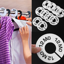 Ring hanging organizer Round Hangers Baby clothes clothing size dividers
