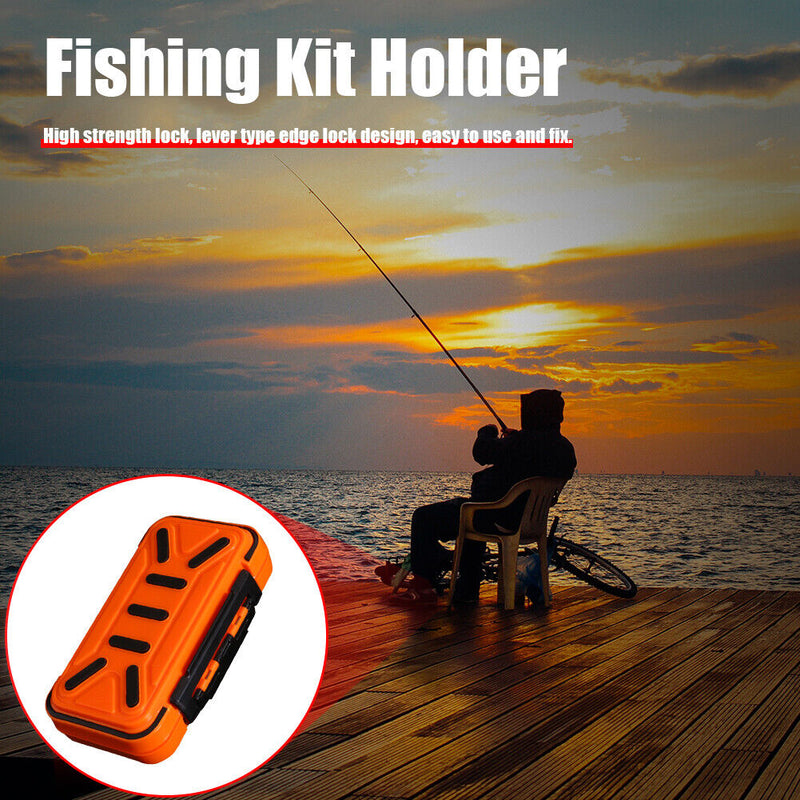 Fishing Waterproof Fishing Tackle Box Double-Side Hook Bait Case (Orange M)