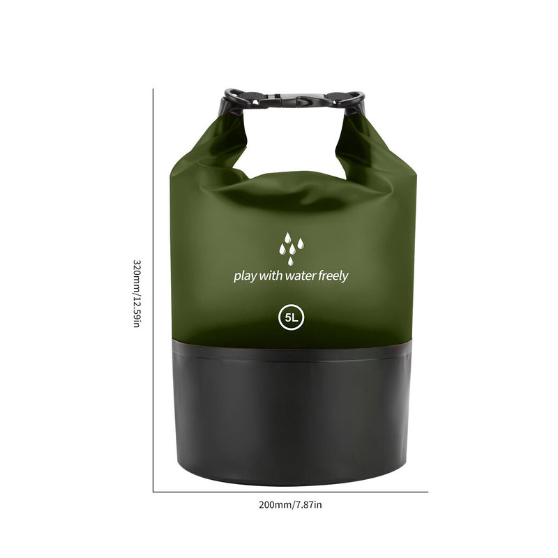 Waterproof Airtight Storage Bucket Bag with Adjustable Shoulder Strap and Handle