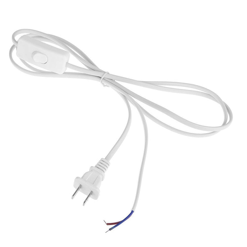 5pcs 5.9ft Power Cord with On/Off Switch(Chinese Plug/White)