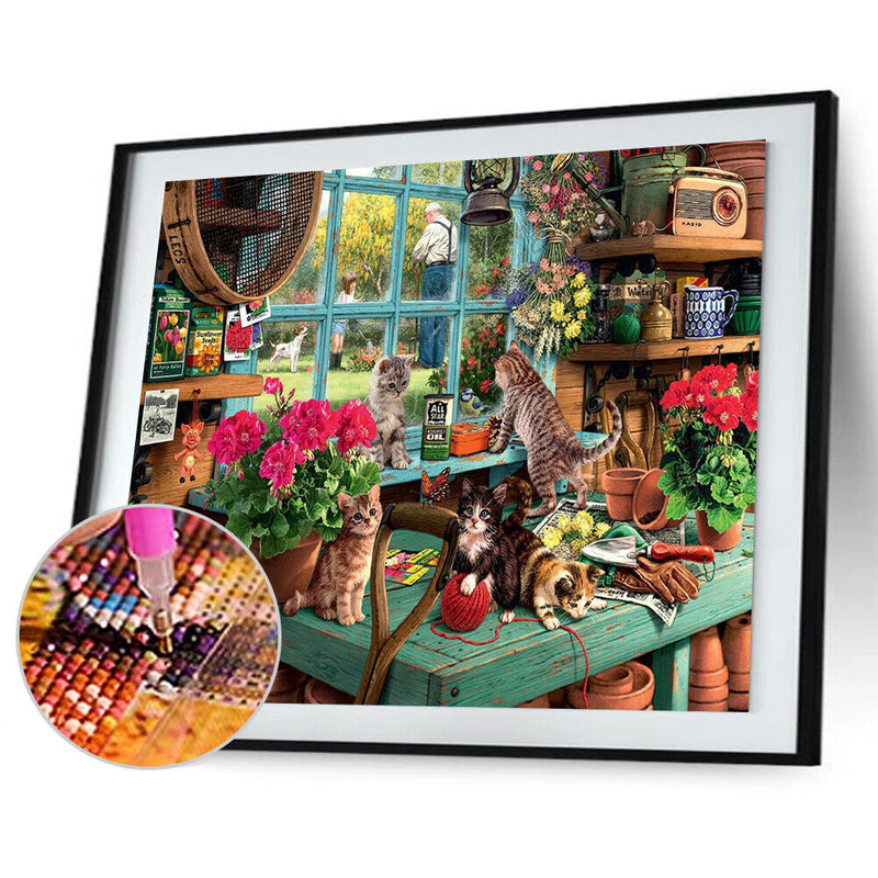 5D Diamond Painting Full Round Drill Text Picture of Rhinestone