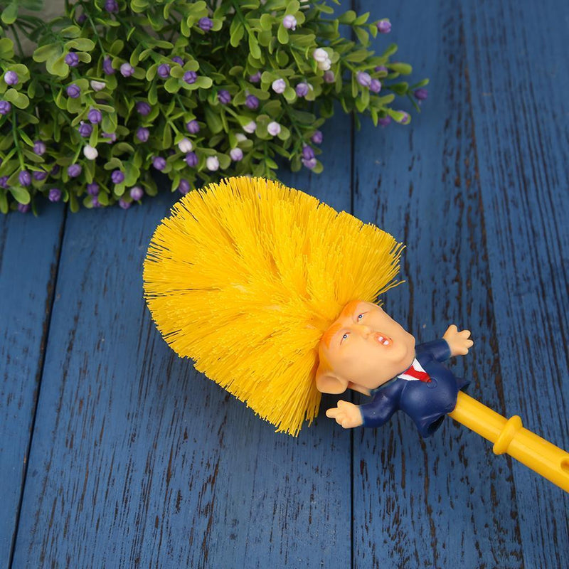 3pcs Creative Plastic Trump Toilet Brushes Bathtub Nightstool Cleaner