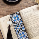 5D DIY Special Shape Diamond Painting Leather Bookmark Tassels Book Marks Newly
