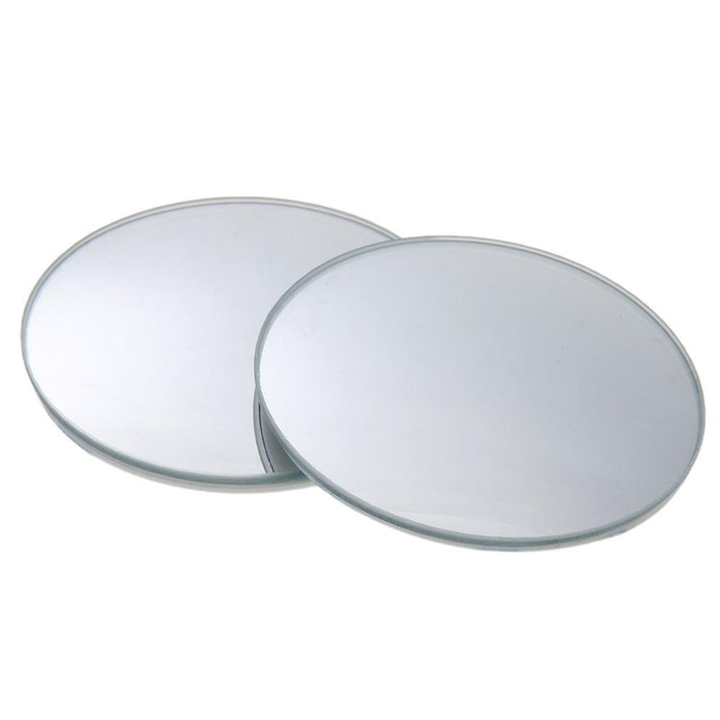 2PCS 360° Frameless Car Small Round Mirror Automobile Wide Angle Convex R