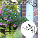 Metal Hanging Flower Plant Pot Basket Wall-Mounted Support Basket Tools (C)