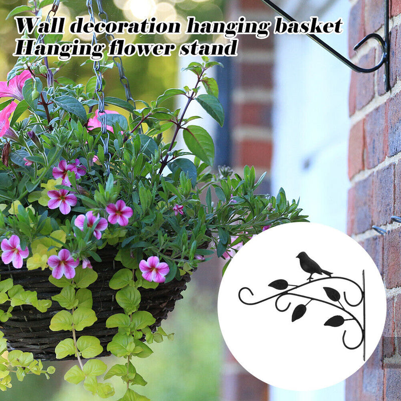 Metal Hanging Flower Plant Pot Basket Wall-Mounted Support Basket Tools (C)
