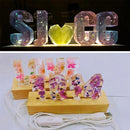 Rectangle Display Pedestal Night Lighted Base Durable Stand (Warm Light)